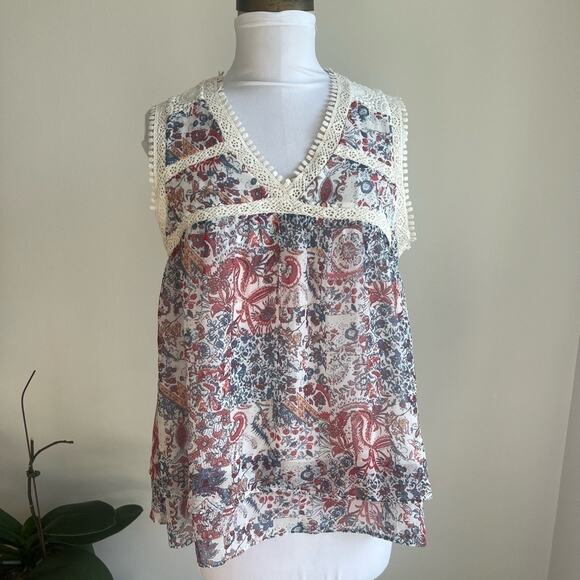 ANTHROPOLOGIE Santana Lace-Trimmed Top
SKU #4110292120001 Size SP - Picture 2 of 6